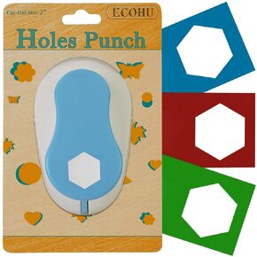 Hexagon Hole Punch for Craft Size Out 1-Inch, Paper Punch Shapes, Craft Lever Punch Handmade Paper, Tool Hexagon Punch for Scrapbook, Festival Cards, DIY Arts