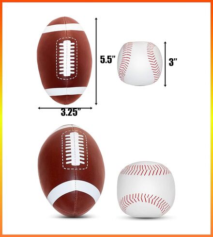 جهاز استقبال كرة القدم ImpiriLux قابل للنفخ بطول 5 أقدام مزدوج الجوانب ومجموعة مدرب البيسبول لصيد الهدف | تتضمن واحدة قابلة للنفخ على الوجهين، و2 كرة قدم قطيفة، و2 كرة بيسبول قطيفة in Kuwait