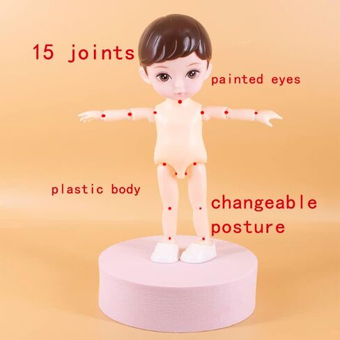 Beem Jun Boy Dolls Set, BJD Doll 6 Inches Male Doll with Different Clothes Ball Jointed Doll,Includes Gift Box and Greeting Card, Ideal Gift for Kids, 3-in-1 Set in Saudi Arabia