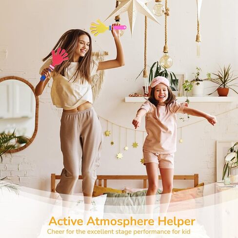 جويبي 80 قطعة من مشابك يدوية 7.5 انش من البلاستيك لصانعة الضوضاء للتشجيع، لوازم العاب الحفلات، صانعة الضوضاء، للاجتماعات الرياضية والشركات والمهرجانات والحفلات الموسيقية واعياد الميلاد in Kuwait