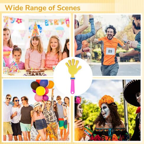 جويبي 80 قطعة من مشابك يدوية 7.5 انش من البلاستيك لصانعة الضوضاء للتشجيع، لوازم العاب الحفلات، صانعة الضوضاء، للاجتماعات الرياضية والشركات والمهرجانات والحفلات الموسيقية واعياد الميلاد in Kuwait