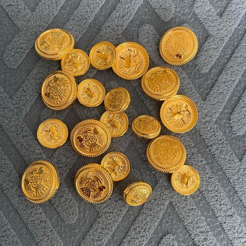 20 قطعة أزرار ذهبية للسترة، 15 مم 20 مم أزرار معدنية مجموعة أزرار السترة أزرار ذهبية لسترة الرجال والنساء أزرار بديلة ذهبية للخياطة والمعاطف الرياضية والبدلات والزي الرسمي والسترة in Kuwait