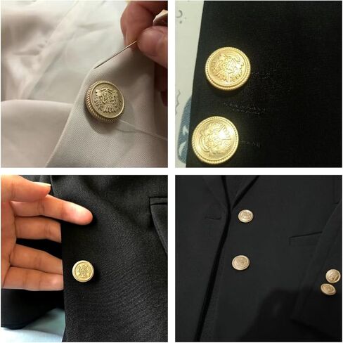 20 قطعة أزرار ذهبية للسترة، 15 مم 20 مم أزرار معدنية مجموعة أزرار السترة أزرار ذهبية لسترة الرجال والنساء أزرار بديلة ذهبية للخياطة والمعاطف الرياضية والبدلات والزي الرسمي والسترة in Kuwait