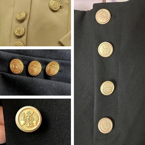 20 قطعة أزرار ذهبية للسترة، 15 مم 20 مم أزرار معدنية مجموعة أزرار السترة أزرار ذهبية لسترة الرجال والنساء أزرار بديلة ذهبية للخياطة والمعاطف الرياضية والبدلات والزي الرسمي والسترة in Kuwait