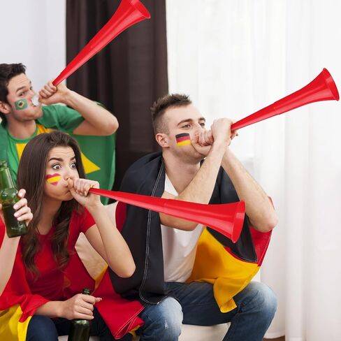 Sotiff 12 قطعة من بوق الاستاد القابل للطي ومصفق اليد 24 بوصة Vuvuzela Horn Blow Horn البلاستيك البوق الهتاف المصفقون صانعو الضوضاء للأحداث الرياضية وألعاب التخرج والحفلات الرياضية المدرسية (أزرق) in Saudi Arabia
