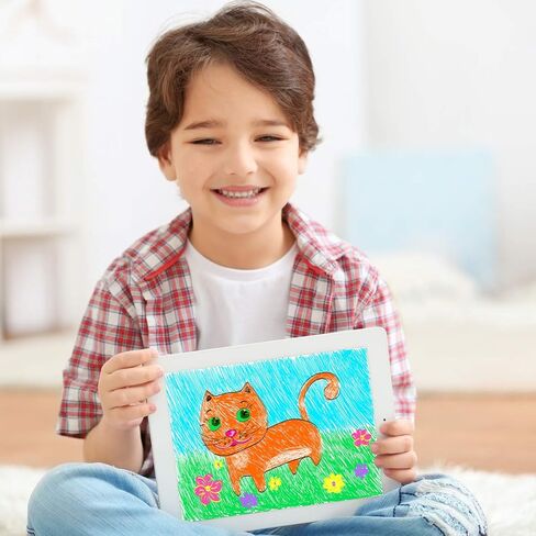 AMAV Glow Pad - لوحة رسم محمولة عالية التقنية للأطفال بحجم الكمبيوتر اللوحي مع 7 أضواء ملونة وامضة متبادلة. لوحة تلوين مضيئة للأطفال، مجموعة الفنون والحرف اليدوية in Kuwait