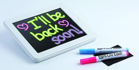 AMAV Glow Pad - لوحة رسم محمولة عالية التقنية للأطفال بحجم الكمبيوتر اللوحي مع 7 أضواء ملونة وامضة متبادلة. لوحة تلوين مضيئة للأطفال، مجموعة الفنون والحرف اليدوية in Kuwait