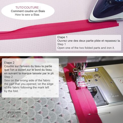 مجموعة مكونة من 5 قطع من القطن الشمعي من Designers-Factory - متوفرة بعدة ألوان - رباط خياطة عالي الجودة - 2 متر لكل لون - 100% قطن. (مجموعة م) in Kuwait