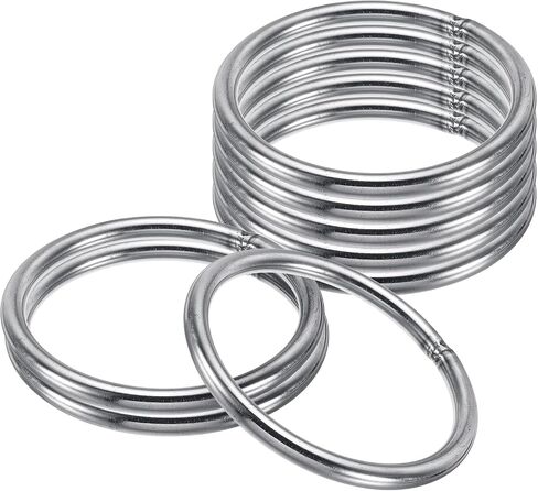 PATIKIL 34mm Metal O Rings, 8 Pack 304 Stainless Steel Round Rings for Hardware Bags Belts Hanging Baskets DIY Craft Supplies in Saudi Arabia