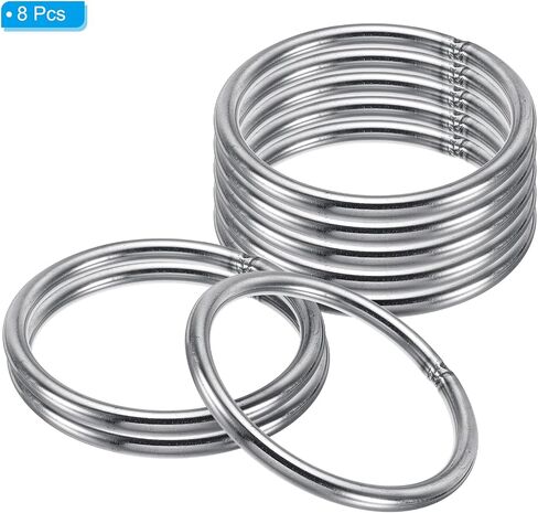 PATIKIL 34mm Metal O Rings, 8 Pack 304 Stainless Steel Round Rings for Hardware Bags Belts Hanging Baskets DIY Craft Supplies in Saudi Arabia