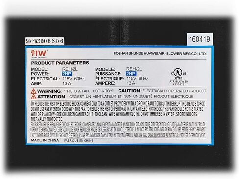 REH 2 HP Powerful Bounce House Blower Fan, 13Amp Draw Heavy-Duty Bounce House Blower Fan with 25 Foot Long Power Cord in Kuwait