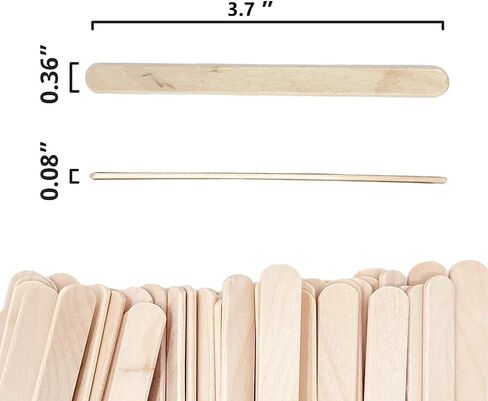 200 قطعة من العصي الحرفية، عصي المصاصة للحرف 3.7 بوصة، عصا آيس كريم، رائعة لصنع حلوى الآيس كريم وعلامات الحديقة. ناعم وخالٍ من الشظايا in Kuwait