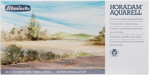 Schmincke - HORADAM® AQUARELL، مجموعة التحبيب الفائق الجليدي، 5 × 1/2 مقالي، 74 603 097، صندوق معدني، ألوان التحبيب القوية جدًا، أرقى الألوان المائية فائقة التحبيب in Kuwait