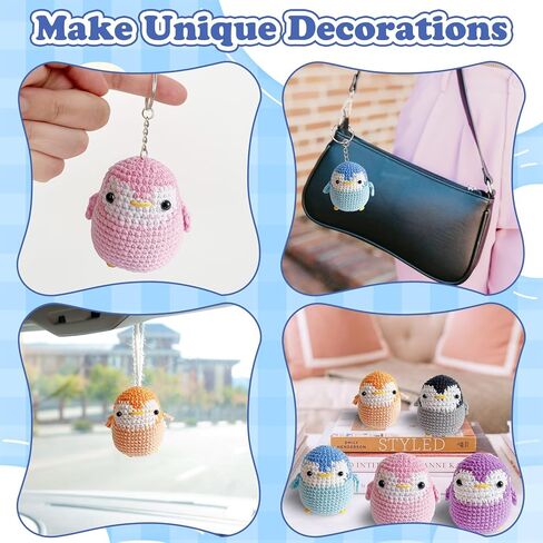 سكيتار مجموعة كروشيه للمبتدئين من 4 قطع، مجموعة كروشيه للاطفال والكبار، مجموعة كروشيه للمبتدئين للحرف اليدوية مع تعليمات خطوة بخطوة وفيديو، حرف الكروشيه اليدوية للبالغين in Kuwait