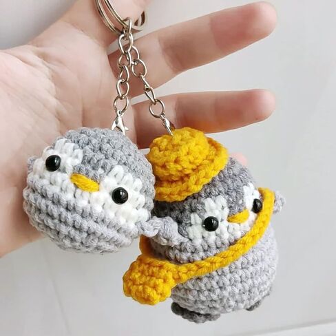 Sanviatime Crochet Kit for Beginners - Dinosaur and 2Pcs Penguins Animal Knitting Sets, Learn to Crochet Kits for Adults and Kids, Crochet Starter Kit with Step-by-Step Video Tutorials in Kuwait