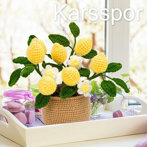 Karsspor Crochet Kit for Beginners - Lemon Crochet Set, Beginner Crochet Kit for Adults with Step-by-Step Instructions and Video Tutorials, Complete Crochet Starter Kit (Patent Product) in Kuwait