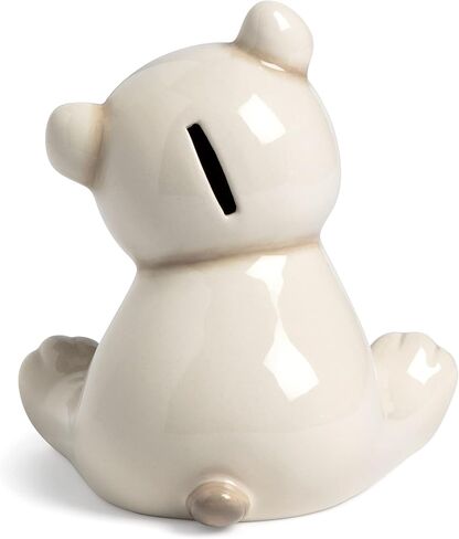 DEMDACO Teddy Bear Blue and Tan 7 x 5.5 Inch Ceramic Stoneware Piggy Money Bank in Saudi Arabia