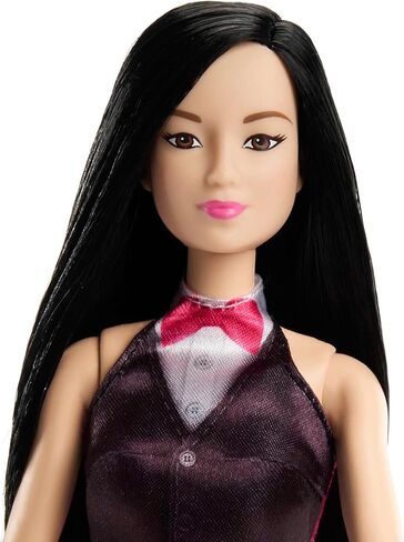 Barbie Careers Fashion Doll & Accessories, Pastry Chef Wearing Removable Baking Outfit with Hat & Cake Slice in Saudi Arabia