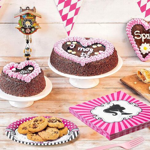 اف زد ار ليجيند مناديل ورقية للحفلات بطابع الاميرة بيبي برينسيس للاستعمال مرة واحدة مقاس 7 انش، مناديل ورقية مقاس 6.5 انش، لوازم حفلات عيد ميلاد سعيد لتزيين 25 ضيف in Kuwait