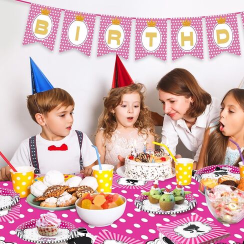 اف زد ار ليجيند مناديل ورقية للحفلات بطابع الاميرة بيبي برينسيس للاستعمال مرة واحدة مقاس 7 انش، مناديل ورقية مقاس 6.5 انش، لوازم حفلات عيد ميلاد سعيد لتزيين 25 ضيف in Kuwait