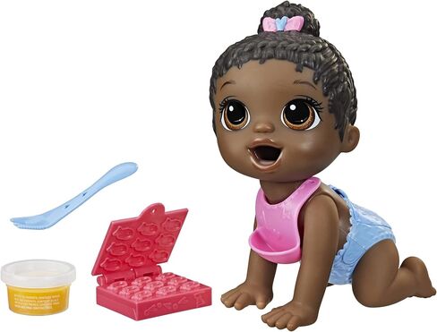 Baby Alive Lil Snacks Doll, Eats and Poops, Snack-Themed 8-Inch Baby Doll, Snack Box Mold, Toy for Kids Ages 3 and Up, Black Hair in Saudi Arabia