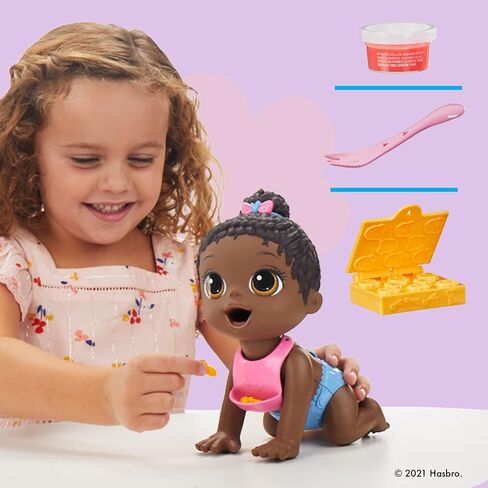 Baby Alive Lil Snacks Doll, Eats and Poops, Snack-Themed 8-Inch Baby Doll, Snack Box Mold, Toy for Kids Ages 3 and Up, Black Hair in Saudi Arabia