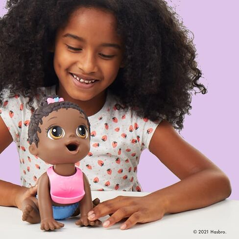 Baby Alive Lil Snacks Doll, Eats and Poops, Snack-Themed 8-Inch Baby Doll, Snack Box Mold, Toy for Kids Ages 3 and Up, Black Hair in Saudi Arabia