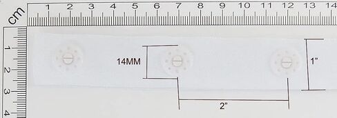 2 Yards Plastic Snap Button Large Jumbo Size Polyester Tape Hook & Eye Zipper Popper Press Stud Fastener Baby Crotch Fastening Duvet Sewing Renaissance Dance Costume Drapery Lingerie- White - #3W-2 in Saudi Arabia