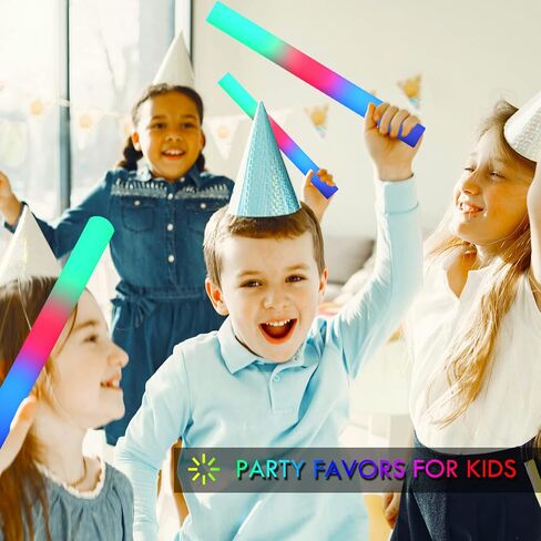 KOSNPATY 15 Pcs Foam Sticks Bulk, LED Light Up Glow in the Dark Party Supplies for Kids Adults, 3 Flash Modes, for Wedding Halloween Birthday Christmas Rave Party Favors in Saudi Arabia