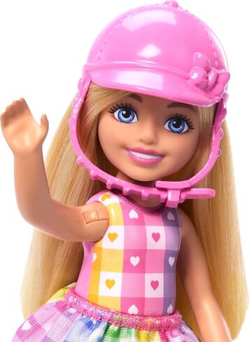 Barbie Chelsea Doll & Horse Toy Set, Includes Helmet Accessory & Saddle, Doll Bends at Knees to “Ride" Gray Pony in Saudi Arabia