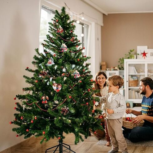 Sempoda 48pcs زخرفة التسامي فارغة، زخرفة عيد الميلاد الفراغات مزدوجة الجوانب، التسامي غير المكتمل فارغة مع الحبال الحمراء، MDF نقل المعلقات معلقة فارغة لعيد الميلاد DIY الحرفية ديكور المنزل in Kuwait