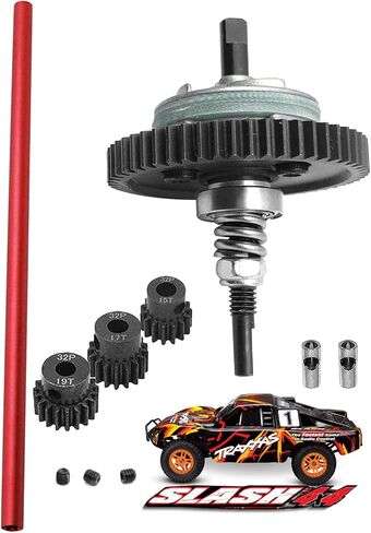 Center Driveshaft 6855 & Complete Slipper Clutch 6878 Metal Differential Gear with 32 Pitch 15T/17T/19T Pinions Gear Set for 1/10 Slash 4X4 VXL/Platinum/Ultimate,Navy Blue in Kuwait
