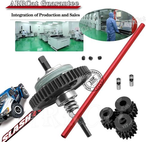 Center Driveshaft 6855 & Complete Slipper Clutch 6878 Metal Differential Gear with 32 Pitch 15T/17T/19T Pinions Gear Set for 1/10 Slash 4X4 VXL/Platinum/Ultimate,Navy Blue in Kuwait