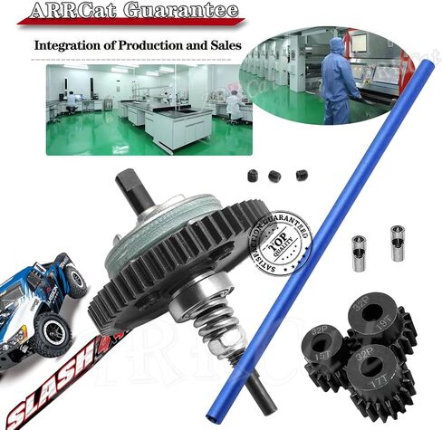 Center Driveshaft 6855 & Complete Slipper Clutch 6878 Metal Differential Gear with 32 Pitch 15T/17T/19T Pinions Gear Set for 1/10 Slash 4X4 VXL/Platinum/Ultimate,Navy Blue in Kuwait