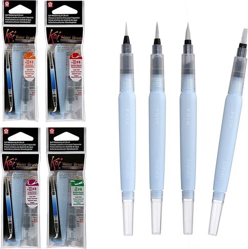 Sakura Koi Water Brush - Brush for Watercolor - 9 ml Tank - 4 Assorted Brush Tips in Saudi Arabia