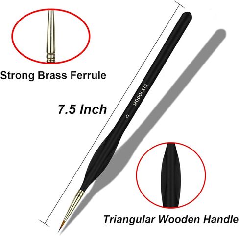 مجموعة فرش الطلاء من ديتايل موديل- 6 قطع من فرش الطلاء المصغر للأكريليك، ألوان مائية - مجموعات الطائرات، سيراميك، نموذج بلاستيكي، وارهامر 40 كيلو in Kuwait