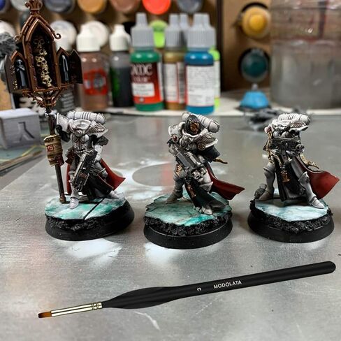 مجموعة فرش الطلاء من ديتايل موديل- 6 قطع من فرش الطلاء المصغر للأكريليك، ألوان مائية - مجموعات الطائرات، سيراميك، نموذج بلاستيكي، وارهامر 40 كيلو in Kuwait