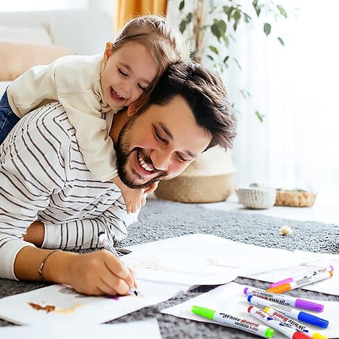 Magical Floating Water Painting Pen, Magical Floating Ink Pen , Doodle Water Floating Pen, Water Writing Mat Pen Doodle Pen Set for Kids Adult Gift (12PCS) in Saudi Arabia