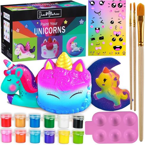 Jim&Gloria Paint Your Own Squishy Toys Arts and Crafts DIY Kit Jumbo Squishies for Girls and Boys Teens or Kids Birthday Gifts Christmas Stocking Stuffers Fillers Thanksgiving Gift Basket (Pack of 3) in Kuwait