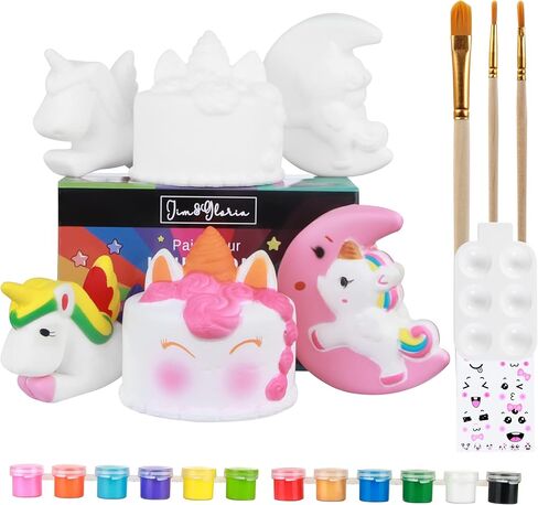 Jim&Gloria Paint Your Own Squishy Toys Arts and Crafts DIY Kit Jumbo Squishies for Girls and Boys Teens or Kids Birthday Gifts Christmas Stocking Stuffers Fillers Thanksgiving Gift Basket (Pack of 3) in Kuwait