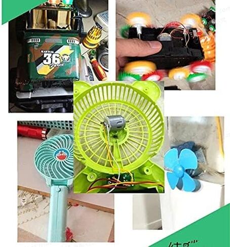 Fielect DC Motor 24V 30000RPM 2.5A Micro Motor Electric Motor Round Shaft for RC Boat DIY Airplane Toys Model DIY Hobby, 1 Pcs, Blue in Saudi Arabia