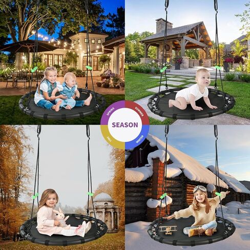 TBMLC 40 Inch Diameter Round Saucer Swing/Tree Swing with Armrest Stick in Kuwait