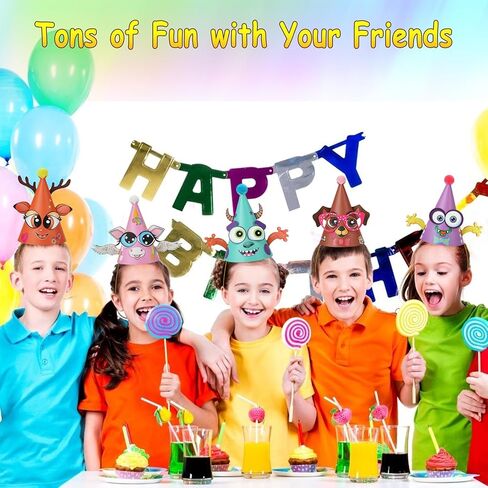 قبعات الحفلات وحفلات أعياد الميلاد والفنون والحرف اليدوية للأطفال اصنع دمية الوحش ورق المرح قبعة الحفلات مستلزمات الألعاب ملصقات الوجه هدايا لعيد الميلاد المجيد ديكورات السنة الجديدة in Kuwait