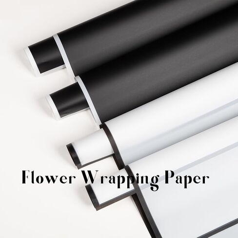 Gloreyan 40 ورقة 4 ألوان حافة ذهبية ورق تغليف الزهور، باقة زهور مقاومة للماء DIY Crafts Fresh Flower Bouquet Wrap Gift Box مواد التعبئة والتغليف لوازم الزهور، 22.8 * 22.8 بوصة (لون رومانسي) in Kuwait
