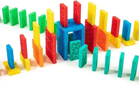 مجموعة الدومينو الحركية السائبة | مجموعة الدومينو، ألعاب STEM STEAM الصغيرة، ألعاب عائلية للأطفال، ألعاب وألعاب الأطفال، البناء، الإطاحة، مجموعات سلسلة التفاعل (143 قطعة) in Saudi Arabia