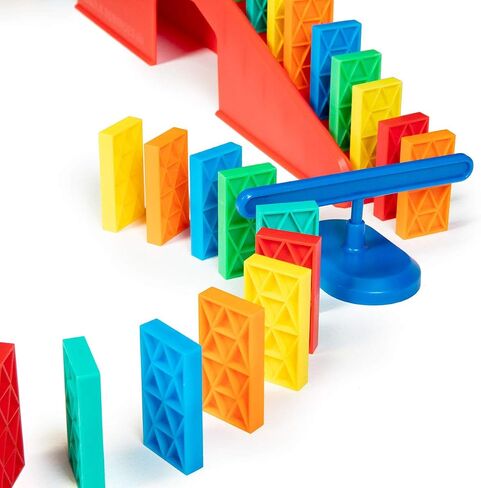 مجموعة الدومينو الحركية السائبة | مجموعة الدومينو، ألعاب STEM STEAM الصغيرة، ألعاب عائلية للأطفال، ألعاب وألعاب الأطفال، البناء، الإطاحة، مجموعات سلسلة التفاعل (143 قطعة) in Saudi Arabia