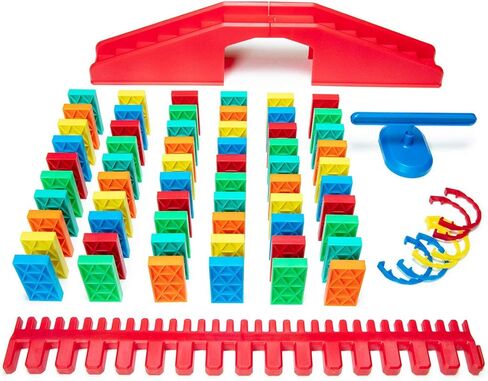 مجموعة الدومينو الحركية السائبة | مجموعة الدومينو، ألعاب STEM STEAM الصغيرة، ألعاب عائلية للأطفال، ألعاب وألعاب الأطفال، البناء، الإطاحة، مجموعات سلسلة التفاعل (143 قطعة) in Saudi Arabia