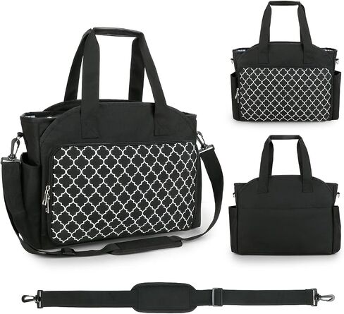 Knitting Bag Yarn Storage Tote - Yarn Storage Organizer, Crochet Organizer Bag with Crochet Hooks, Yarn Skiens, Knitting Needles and Accessories (Black) in Kuwait