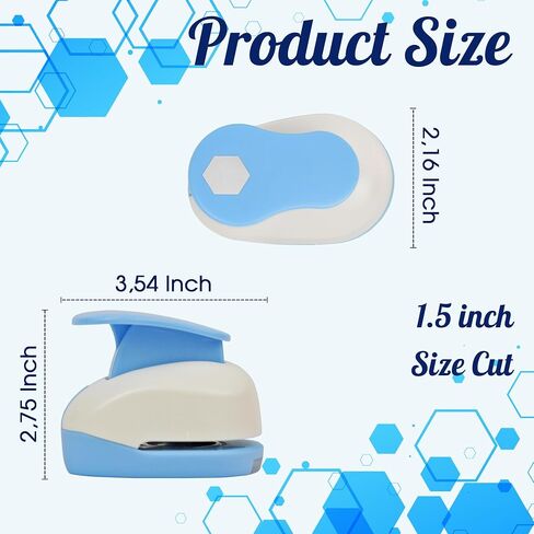 Hexagon Hole Punch for Craft Size Out 1-Inch, Paper Punch Shapes, Craft Lever Punch Handmade Paper, Tool Hexagon Punch for Scrapbook, Festival Cards, DIY Arts in Kuwait