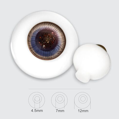 IMGUMI HUAA-15 10 ملم عيون زجاجية نقية مصنوعة يدويًا أكثر واقعية 1 زوج in Kuwait